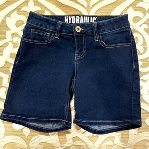 Hydraulic Dark Wash Juniors Jean Shorts